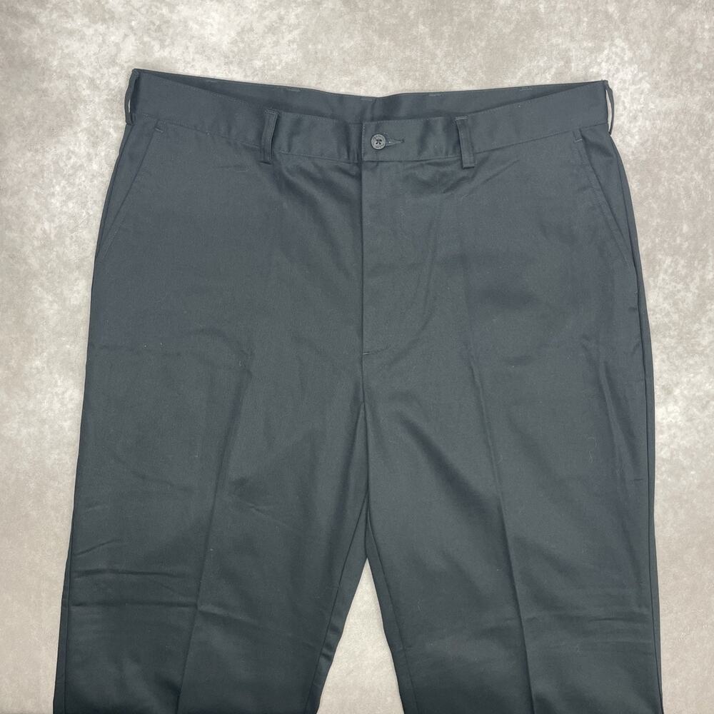 Jos A Bank Executive Collection Men 38Wx30L Black Cotton Dress Pants Flat Front - Picture 2 of 5